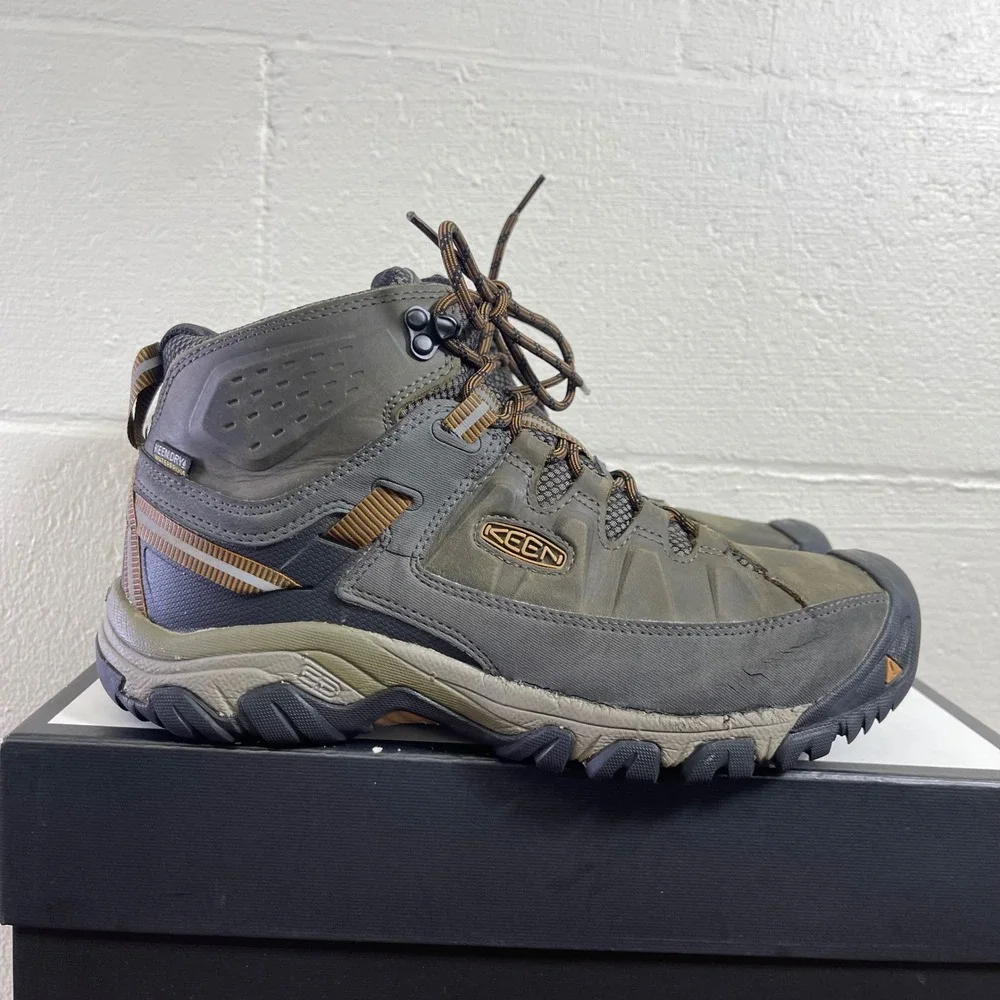 Keen Targhee III Waterproof Mid 1018596 Brown Leather Hiking Boots Men's 10 US